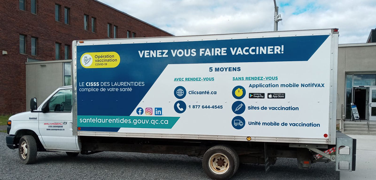 Visite de l’unité mobile de vaccination sans rendez-vous